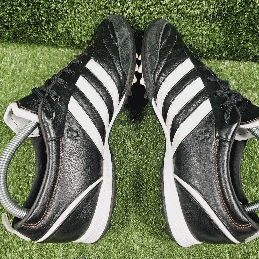 Adidas Adipure TRX Black Leather Indoor Turf Athletic Soccer Shoes Mens 9